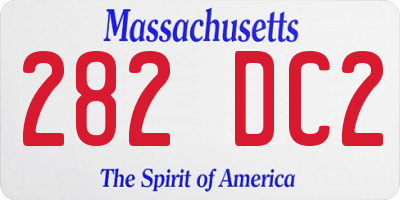 MA license plate 282DC2