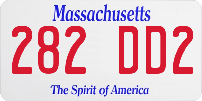 MA license plate 282DD2