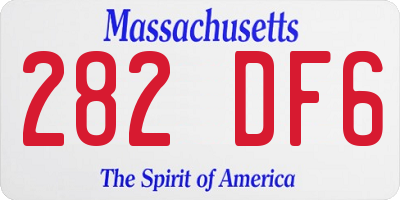 MA license plate 282DF6