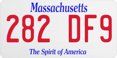 MA license plate 282DF9