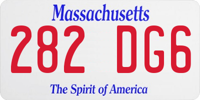 MA license plate 282DG6