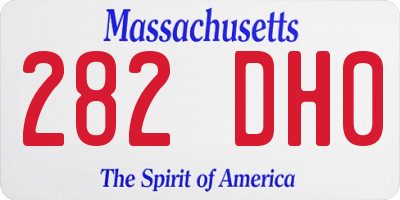 MA license plate 282DH0