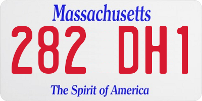 MA license plate 282DH1