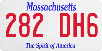 MA license plate 282DH6