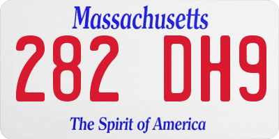 MA license plate 282DH9