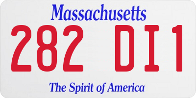 MA license plate 282DI1