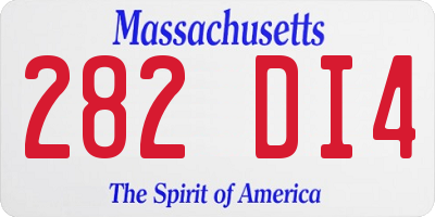 MA license plate 282DI4