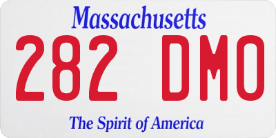 MA license plate 282DM0