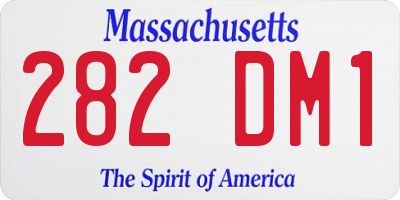 MA license plate 282DM1