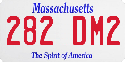 MA license plate 282DM2