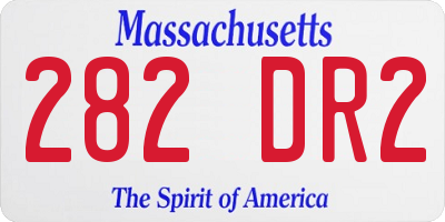 MA license plate 282DR2