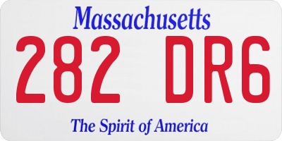 MA license plate 282DR6
