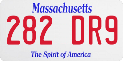 MA license plate 282DR9