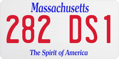 MA license plate 282DS1