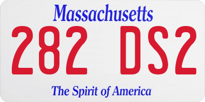 MA license plate 282DS2