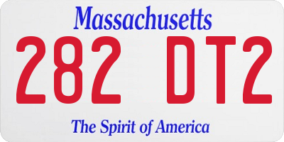 MA license plate 282DT2