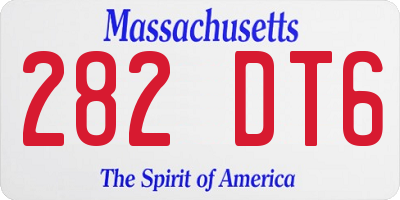 MA license plate 282DT6