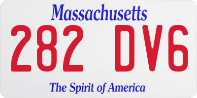 MA license plate 282DV6