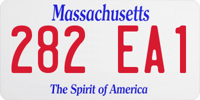 MA license plate 282EA1