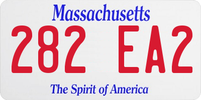 MA license plate 282EA2