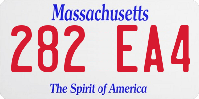 MA license plate 282EA4
