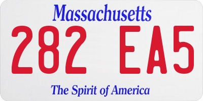 MA license plate 282EA5