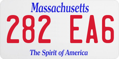 MA license plate 282EA6