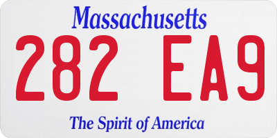 MA license plate 282EA9