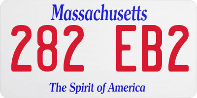 MA license plate 282EB2