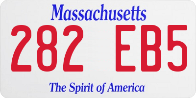 MA license plate 282EB5