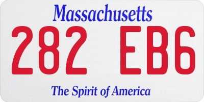 MA license plate 282EB6