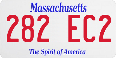 MA license plate 282EC2