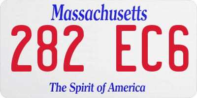 MA license plate 282EC6