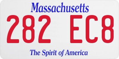 MA license plate 282EC8