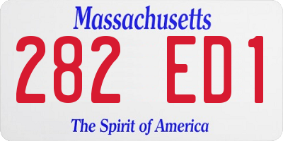 MA license plate 282ED1
