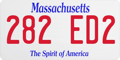 MA license plate 282ED2
