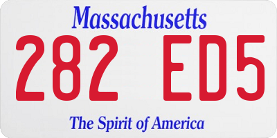 MA license plate 282ED5