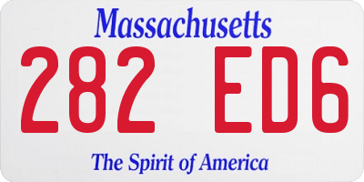 MA license plate 282ED6