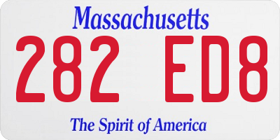 MA license plate 282ED8