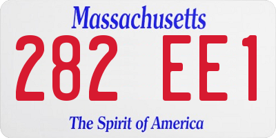 MA license plate 282EE1