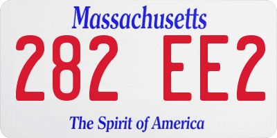 MA license plate 282EE2