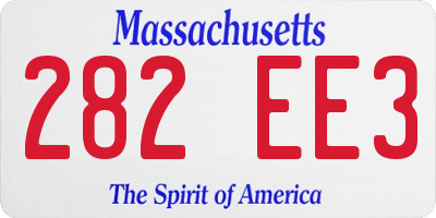 MA license plate 282EE3
