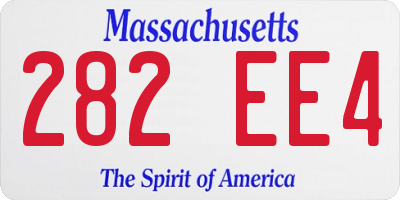 MA license plate 282EE4