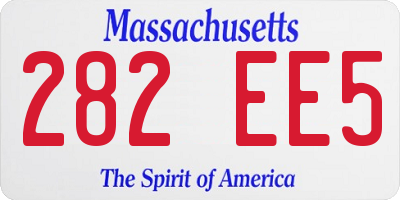 MA license plate 282EE5