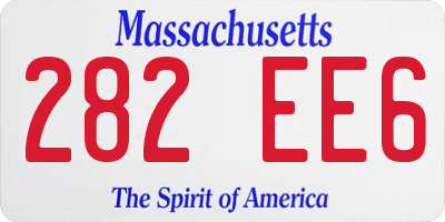 MA license plate 282EE6