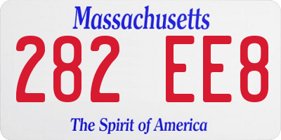 MA license plate 282EE8