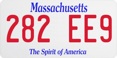 MA license plate 282EE9
