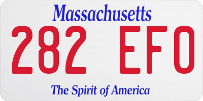 MA license plate 282EF0