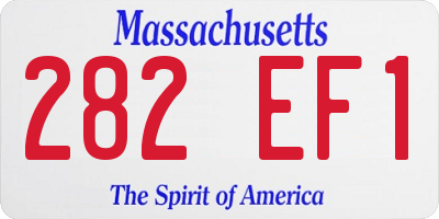 MA license plate 282EF1