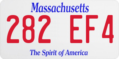 MA license plate 282EF4